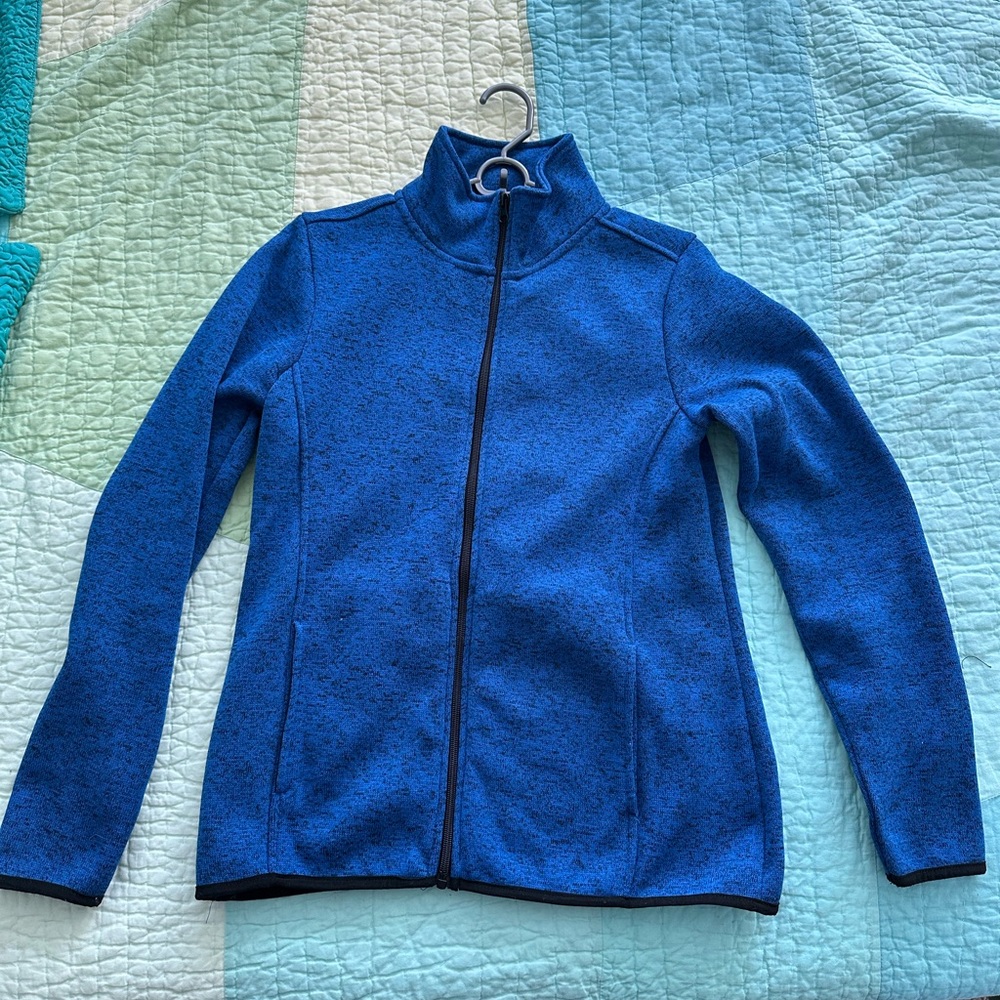 Dolce vita heathered royal blue fleece athletic jacket